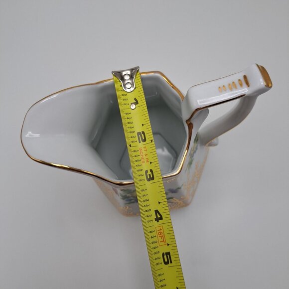 Royal Danube Ornate Floral Gold Trim Hexagonal Pitcher Pot - Picture 15 of 15